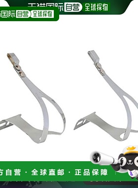 【日本直邮】Zefal钢制脚趾夹银色徽标经久耐用易安装CHRISTOPHE