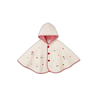 日潮 MIKIHOUSE 披肩连帽披肩 抗寒保暖斗篷帽子