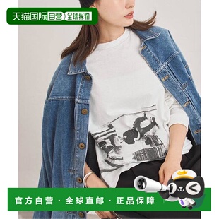 1h可退 日本直邮FRAMeWORK ≪≫大幅照片T恤女装大衣下摆