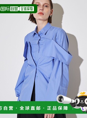 1h可退 日本直邮ELENDEEK 女装 层叠设计 交叉下摆 宽松半露肩衬