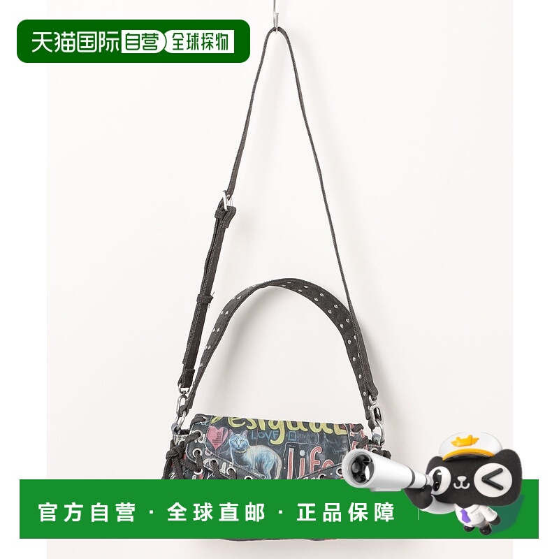1h可退 日本直邮Desigual 德诗高  女士中型牛仔风印花斜挎包 25W
