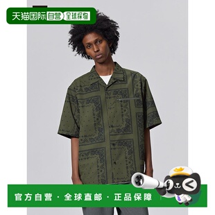 图案UNDERCOVER 半袖 OLIVE 日潮跑腿GU极优 Unisex 开领衬衫