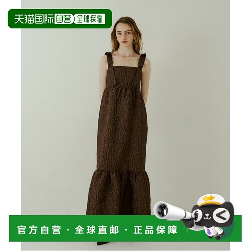 日本直邮LE'RURE 女装 提花缎带层叠式吊带连衣裙 9628
