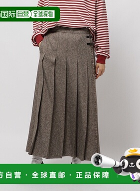 1h可退 日本直邮niko and... 女装 弹性显瘦 英伦风伞摆百褶裙 32