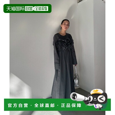 日本直邮emmi 女装 格纹双穿喇叭连衣裙 13WFO261047