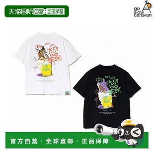 Slow 无限啤酒2 Caravan 棉质猫与啤酒TEE 男女士 RAY 日本直邮Go
