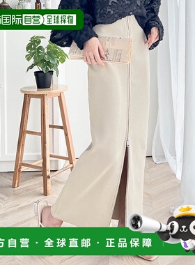 1h可退 日本直邮mily billet 女士迷人I线形状全拉链半身裙 前后