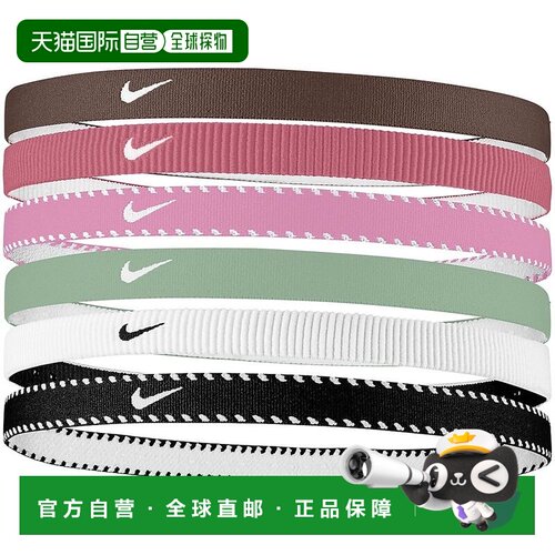日本直邮Nike 耐克经典灵活发带 6 条装
