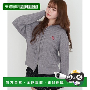 日本直邮Ray 针织连帽衫 Cassin 宽松 半拉链胸绣设 女装 1h可退