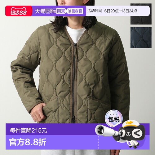 日本直邮TAION 男士羽绒服 (101ZML-1)V 领拉链闭合可折叠设计带