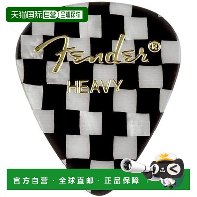 日本直邮Fender Picks 351 SHAPE GRAPHIC PICKS 重型 方格（