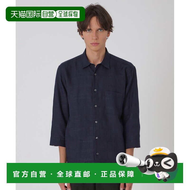 1h可退 日本直邮BLACK LABEL CRESTBRIDGE 男士 亚麻混纺七分袖阴
