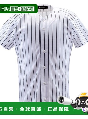 日本直邮DESCENTE 男士制服衬衫全开衫细条纹 DB7000 SWBK 男式