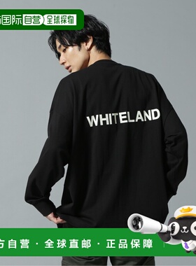 1h可退 日本直邮WHITELAND男女同款LOGO长袖T恤 简约设计风格 宽