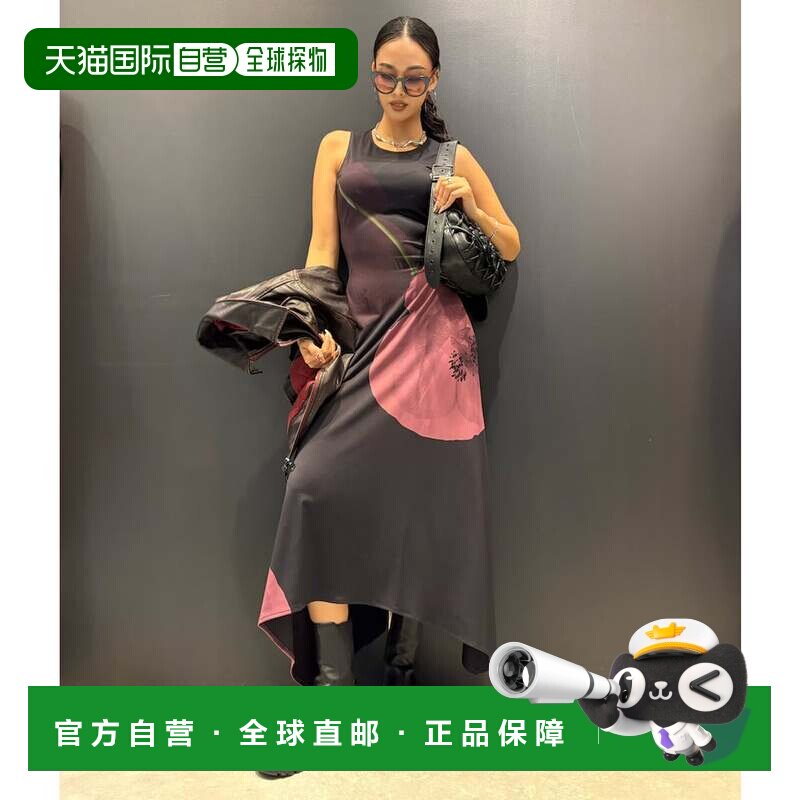 日本直邮Poppy 连衣裙 黑色 不对称设计性感女装