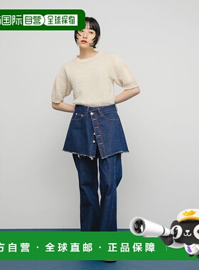 1h可退 日本直邮KBF 女装 表面纹理 半袖短款针织衫 KBA622J120