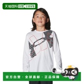 Armour 童装 休闲圆领图案印花套头长袖 日本直邮Under T恤 白色儿