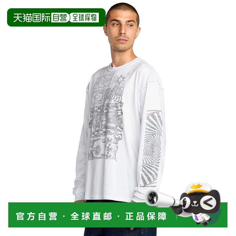 1h可退 日本直邮VOLCOM 男女同款 全棉长袖T恤 克兰芝fit 软感印