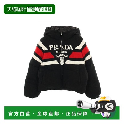 日本直邮中古Prada普拉达女B级9新Down jacket羽绒夹克羊毛外套黑