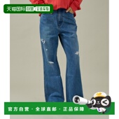 日本直邮Rouge 女装 vif 1h可退 cle 高腰宽松微喇牛仔裤 日本