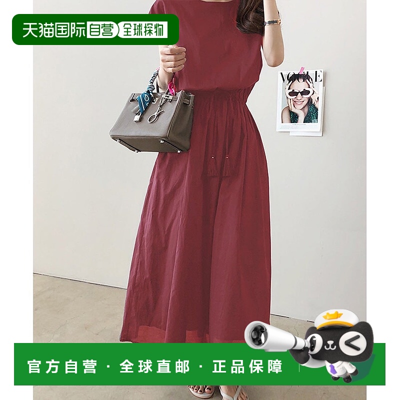 日本直邮JUNOAH 法式袖纯棉连衣裙 JU5602EW00577