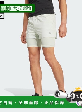 日本直邮 adidas 男士 HEAT. RDY 2 in 1 HIIT训练短裤 [IX9074]