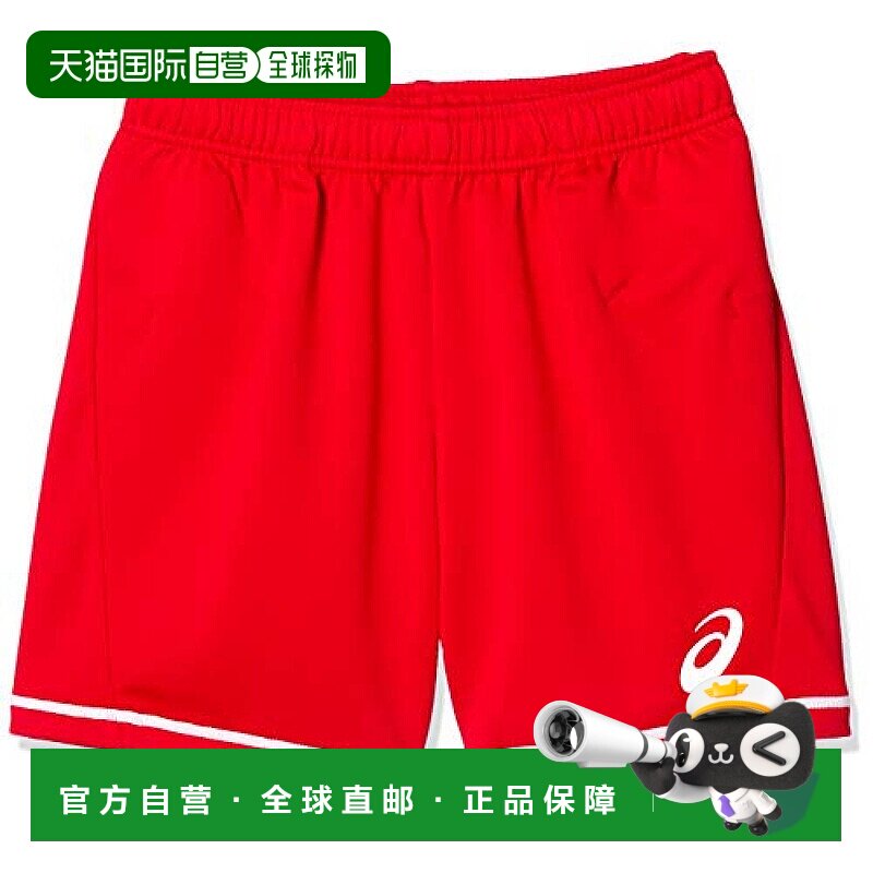 【日本直邮】ASICS 排球比赛短裤/带骨盘保护2054A008红/白 儿童1
