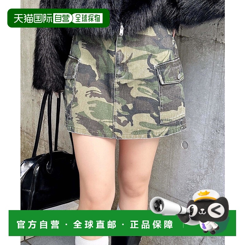 1h可退 日本直邮INGNI 女装 多口袋宽松迷你裙 1254300319