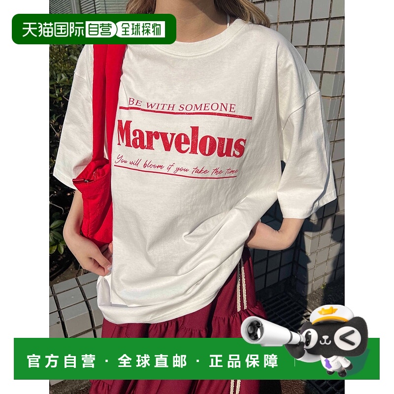 1h可退 日本直邮WC 女士大版印花T恤  WCK25SS014女装