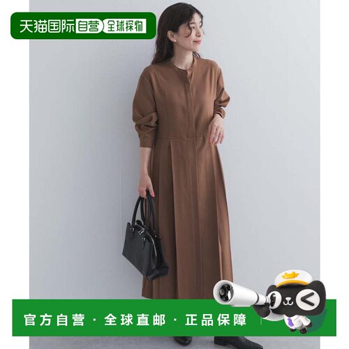 日本直邮URBAN RESEARCH UR TECH 侧褶拼接连衣裙 棕色运动