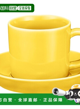 【日本直邮】波佐見烧“Common”小咖啡杯与碟子 黄色 18289