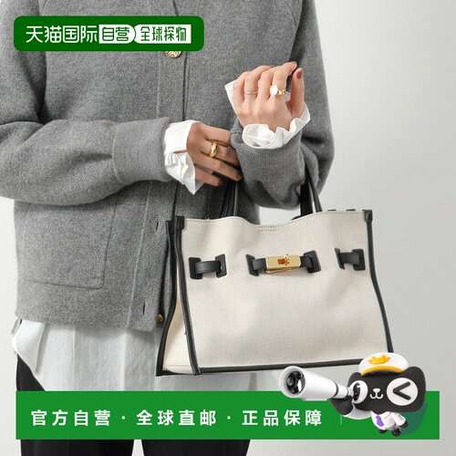 日本直邮VIOLAd'ORO BRUNO V-2287 女士黑色帆布皮革单肩/斜挎包