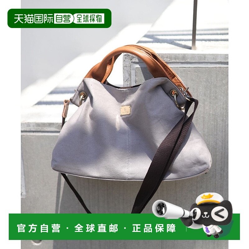 日本直邮florge 尼龙或棉与皮革搭配带板托特包[FL8218AW02658] /,箱包皮具/热销女包/男包,手拿包,淘宝优惠券,粉丝福利购,淘宝优惠卷