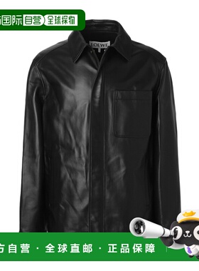 日本直邮LOEWE 男士黑色皮夹克 (h526y31l29 1100)