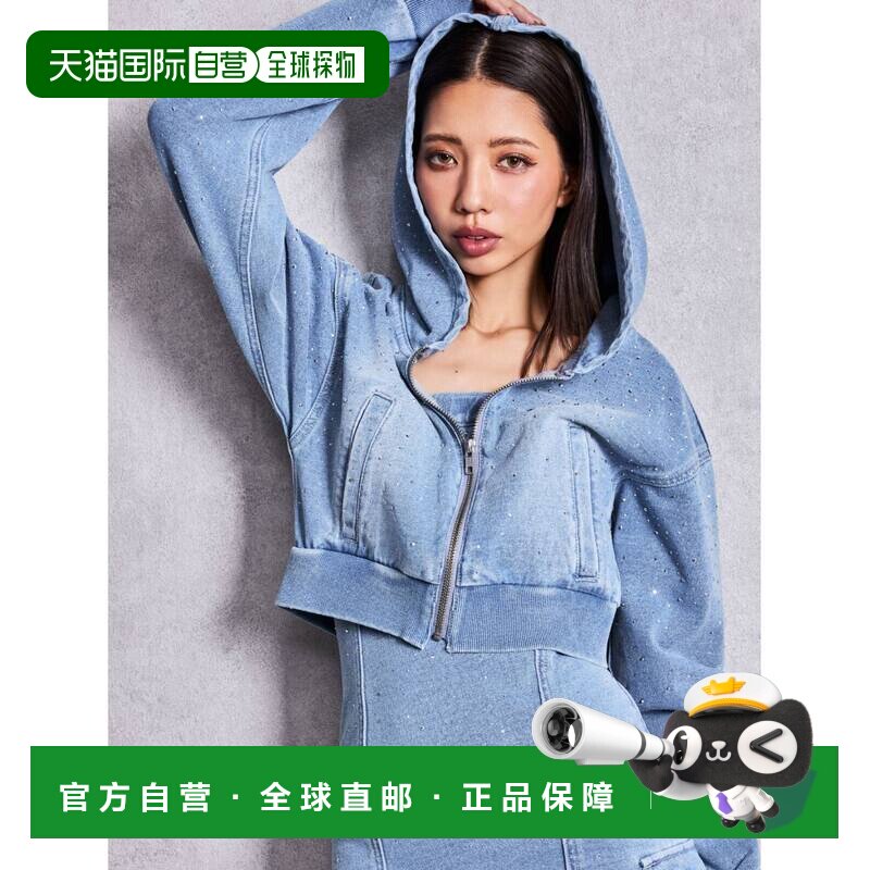日本直邮GYDA 女装 渐变水钻拼接牛仔连衣裙 072632910101