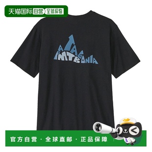 男款 字母标志短袖 BLK 37803 T恤 日潮跑腿Patagonia巴塔哥尼亚