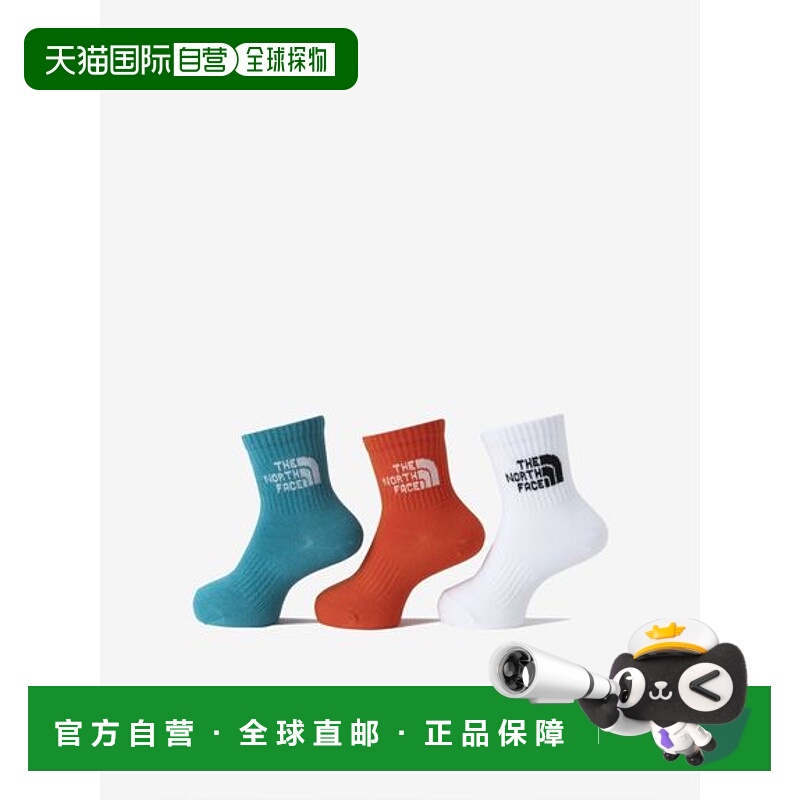 日本直邮THE NORTH FACE-K TNF jacquard徽标3P机组人员 其他磨损