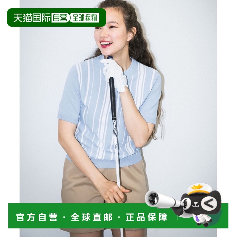 1h可退 URBAN RESEARCH Sonny Label 女士OOPS条纹短袖Polo衫 夏