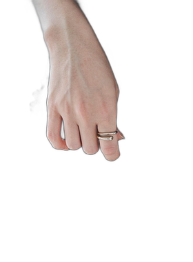 1h可退 日本直邮FREAK'S STORE 女士双环不锈钢戒指 118835770000