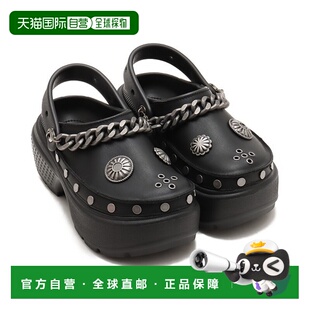 1h可退 日本直邮crocs 男女同款别注Stomp Embellished厚底凉鞋 2
