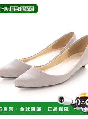 【日本直邮】Menuemenue尖头低跟高跟鞋（3011浅灰色SD）女鞋高帮