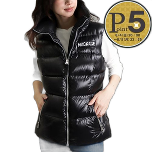 日本直邮MACKAGE 女士羽绒背心 CHAYA 18059504 黑色