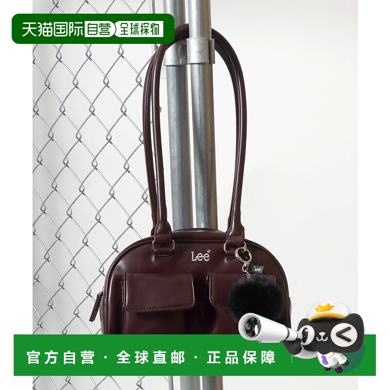 1h可退 日本直邮Lee女士仿皮波士顿包 尾巴毛球吊饰双口袋设计 77