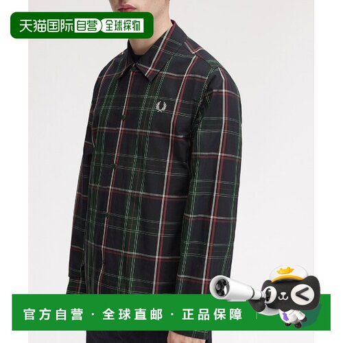 日本直邮FRED PERRY 男女同款 全棉塔特姆格纹衬衫支付后1h可退