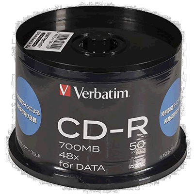 【】Verbatim威宝刻录盘CD-R 700MB 50张SR80FP50SV1TY