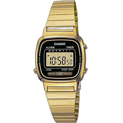 【日本直邮】CASIO卡西欧 女士时尚手表 金色 × 黑色 LA670WGA-1