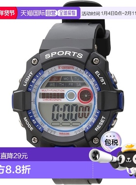 【日本直邮】CREPHA 数字防水计时手表 TS-D154-BL 男款 黑