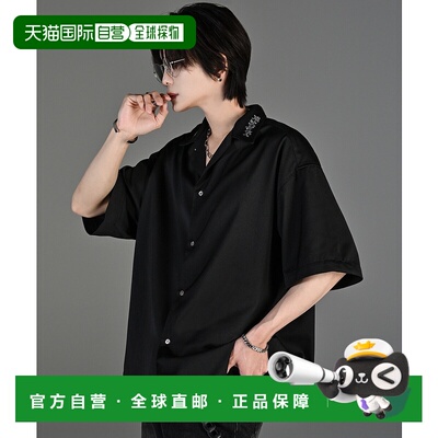 1h可退 日本直邮ADRER 男女通用抽象图案宽松短袖衬衫 ADRsh1430