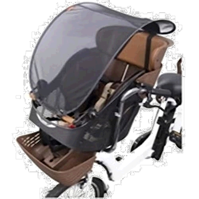 【日本直邮】OGK 前置儿童座椅用遮阳罩 UV-012F 黑色 小 自行车