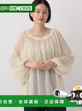 1h可退 日本直邮apart by lowrys 女士金点透视荷叶边长袖衬衫 32